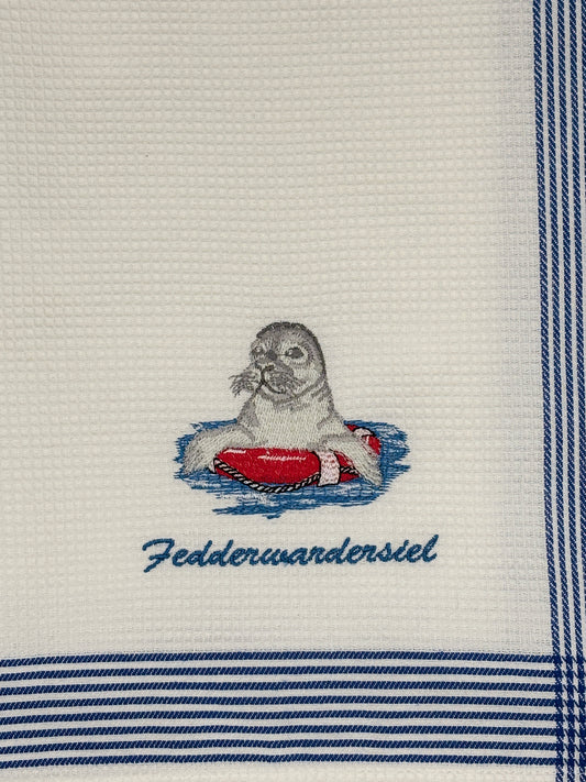 Geschirrtuch Seehund "Fedderwardersiel"