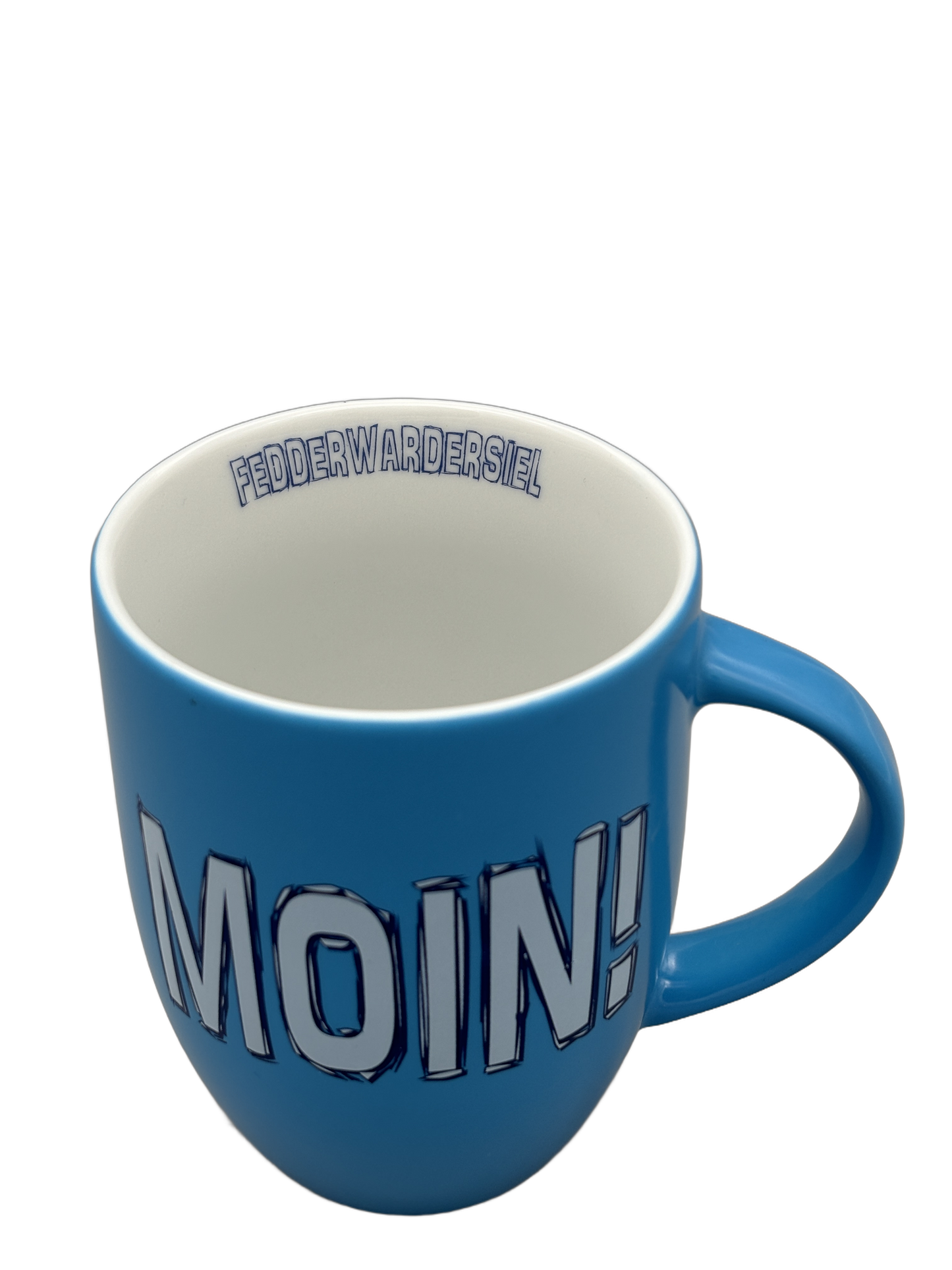 "Moin!" Fedderwardersiel Tasse blau