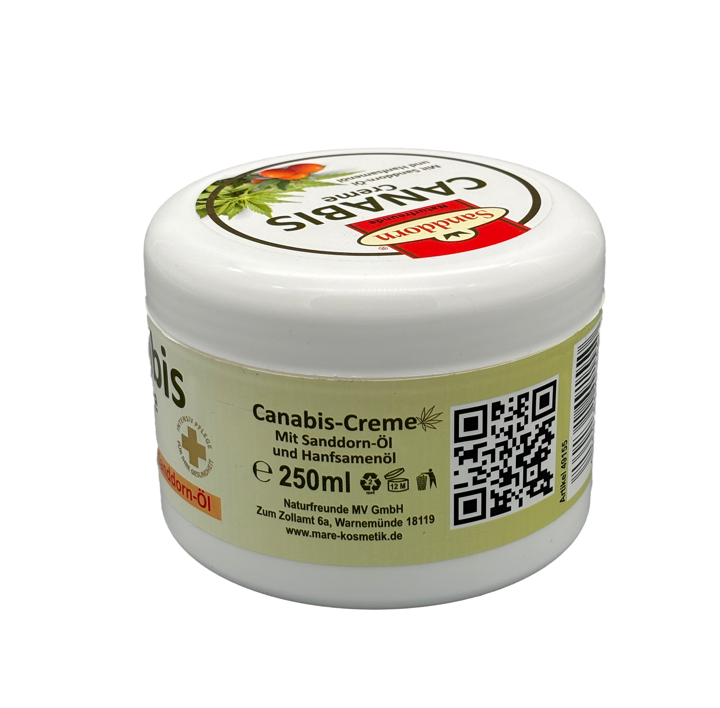 Canabis Creme mit Sanddorn Öl | 250ml