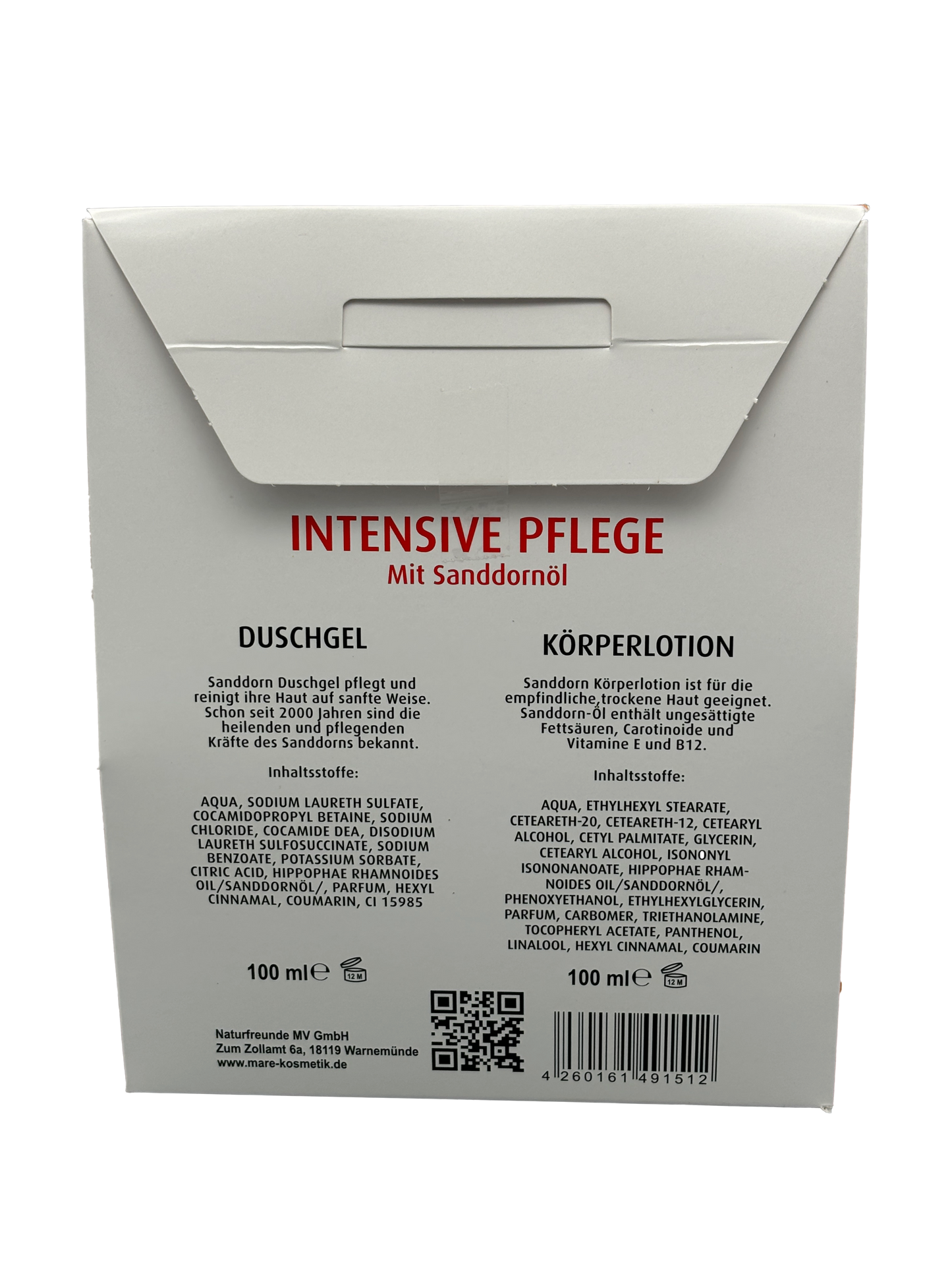 Sanddorn Bodylotion + Duschgel mit Sanddorn Öl | Geschenkset 2x 100ml