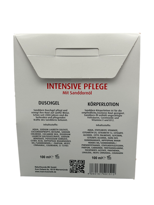 Sanddorn Bodylotion + Duschgel mit Sanddorn Öl | Geschenkset 2x 100ml