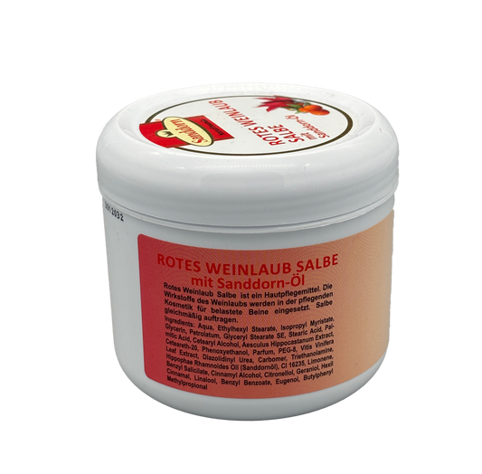 Rotes Weinlaub Salbe mit Sanddörn Öl | 250ml