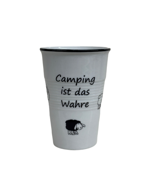 Becher "Hotels kannste knicken - Camping ist das Wahre"