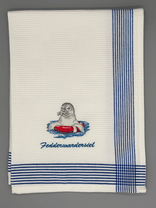 Geschirrtuch Seehund "Fedderwardersiel"