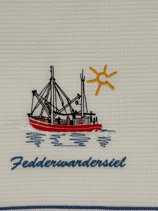 Geschirrtuch Kutter "Fedderwardersiel"