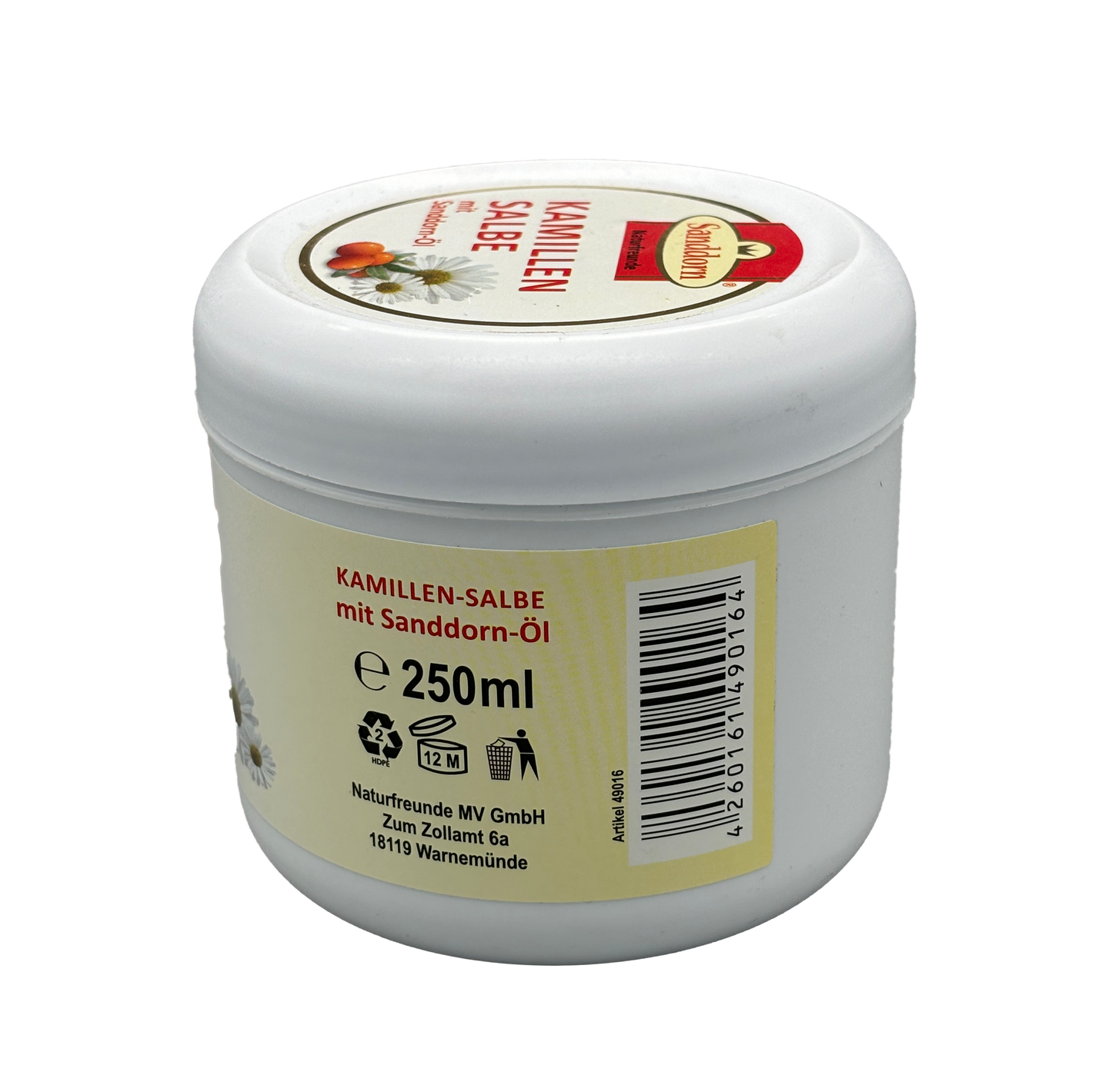 Kamillen Salbe mit Sanddorn Öl | 250ml